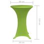 Voir la diapositive 5 : VIDAXL Housse de table extensible 2 pcs 60 cm Verte