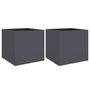 Voir la diapositive 2 : VIDAXL Jardinieres 2 pcs anthracite 49x47x46 cm acier