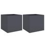 Voir la diapositive 2 : VIDAXL Jardinieres 2 pcs anthracite 49x47x46 cm acier
