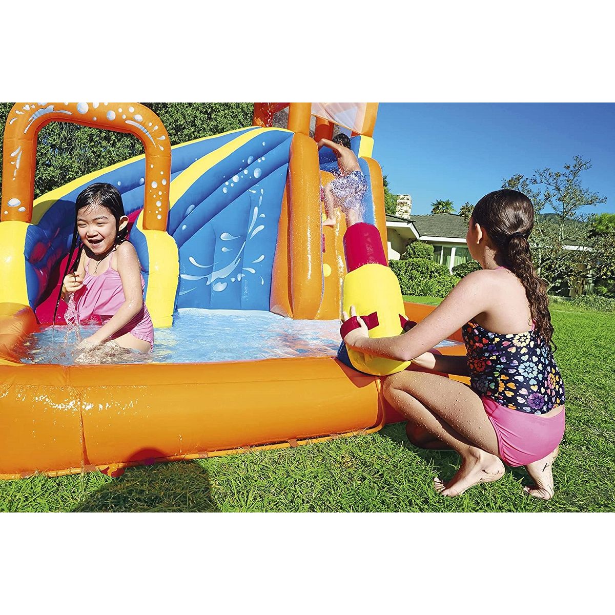 BESTWAY Aire de jeux gonflable Turbo Splash Mega