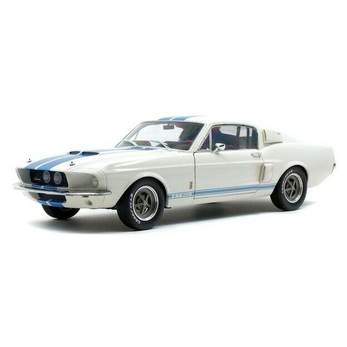 SOLIDO Voiture miniature Shelby Mustang GT500 White & Blues Stripes1967-1/18éme