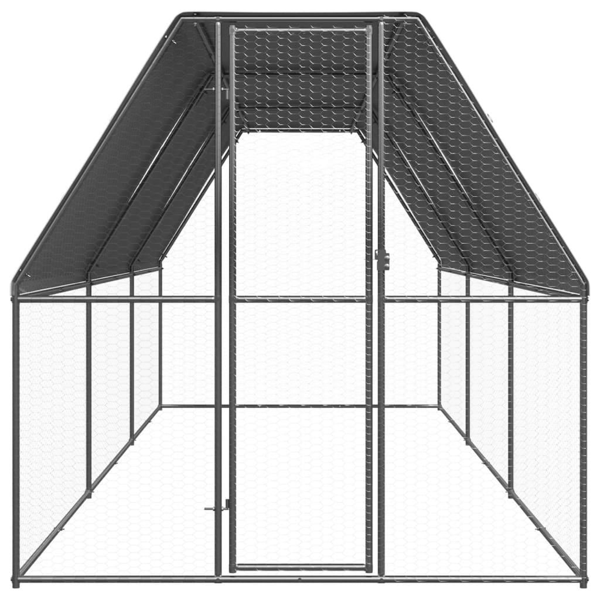 Voir la diapositive 2 : VIDAXL Poulailler d'exterieur 2x6x2 m Acier galvanise