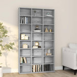 VIDAXL Armoire a CD Sonoma gris 102x23x177,5 cm Bois d'ingenierie