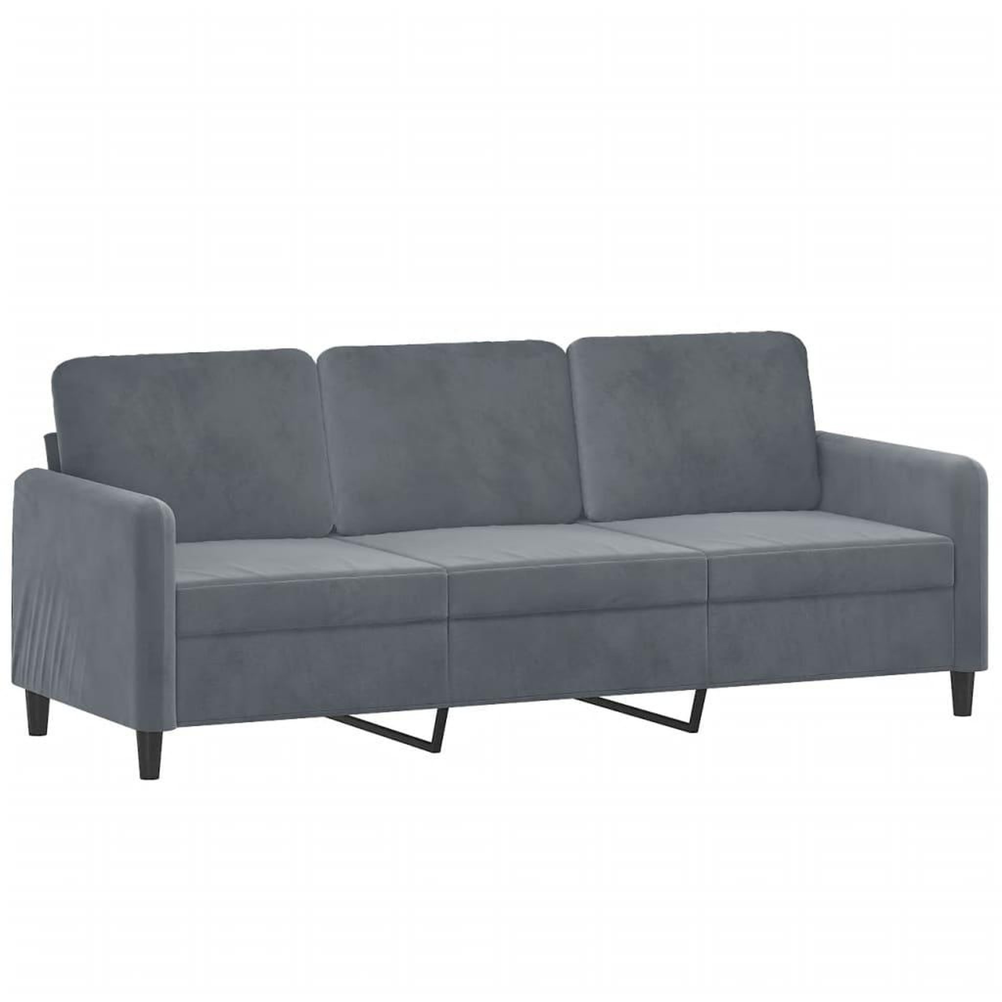 Voir la diapositive 5 : VIDAXL Ensemble de canapes 3 pcs gris fonce velours