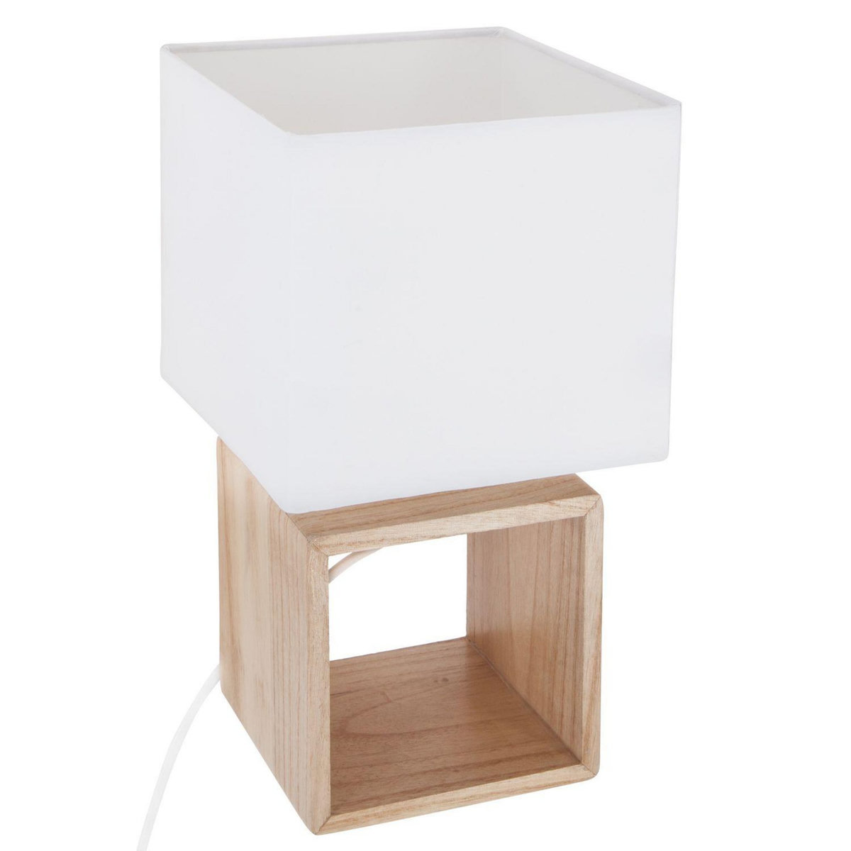 ATMOSPHERA Lampe à poser design Scandi - H. 32 cm - Blanc
