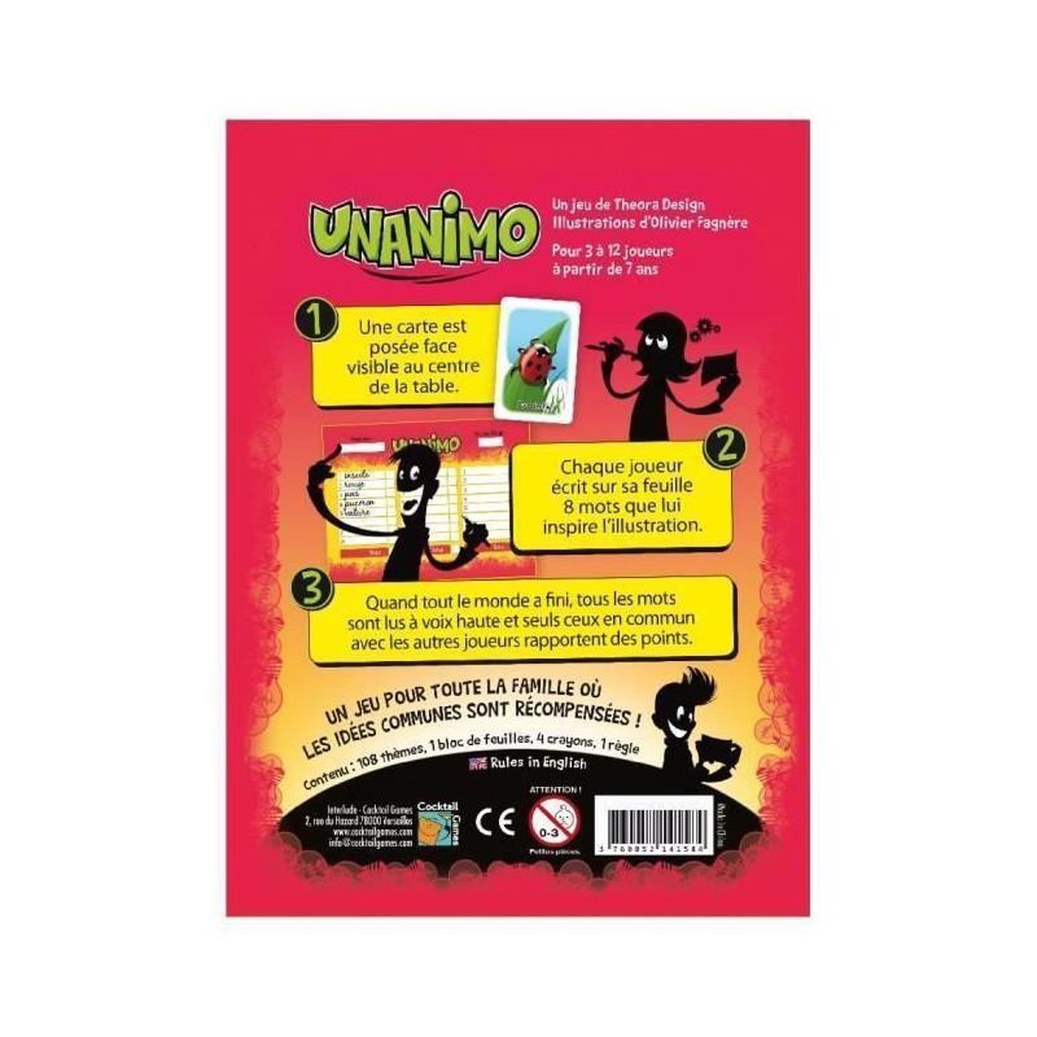 Voir la diapositive 4 : Asmodee ASMODEE - Unanimo - Jeu de societe - Mixte