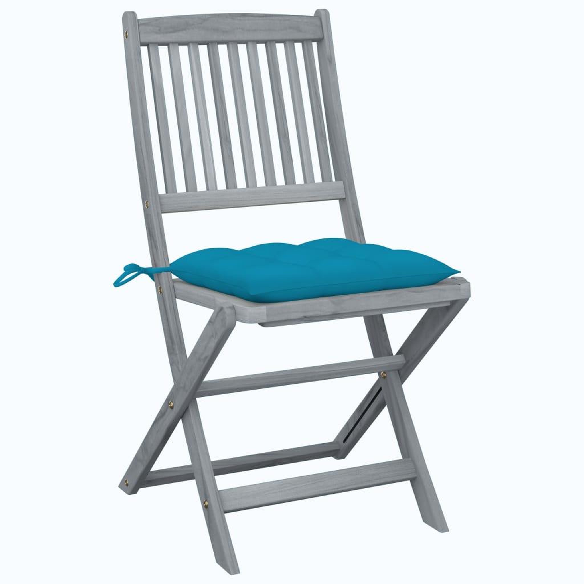 Voir la diapositive 2 : VIDAXL Chaises pliables d'exterieur lot de 6 et coussins Bois d'acacia