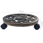 Voir la diapositive 5 : VIDAXL Chariots pour plantes 6 pcs Bronze 30 cm Plastique