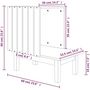Voir la diapositive 6 : VIDAXL Maison pour chat Blanc 60x36x60 cm Bois de pin massif