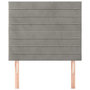 Voir la diapositive 3 : VIDAXL Tetes de lit 2 pcs Gris clair 80x5x78/88 cm Velours