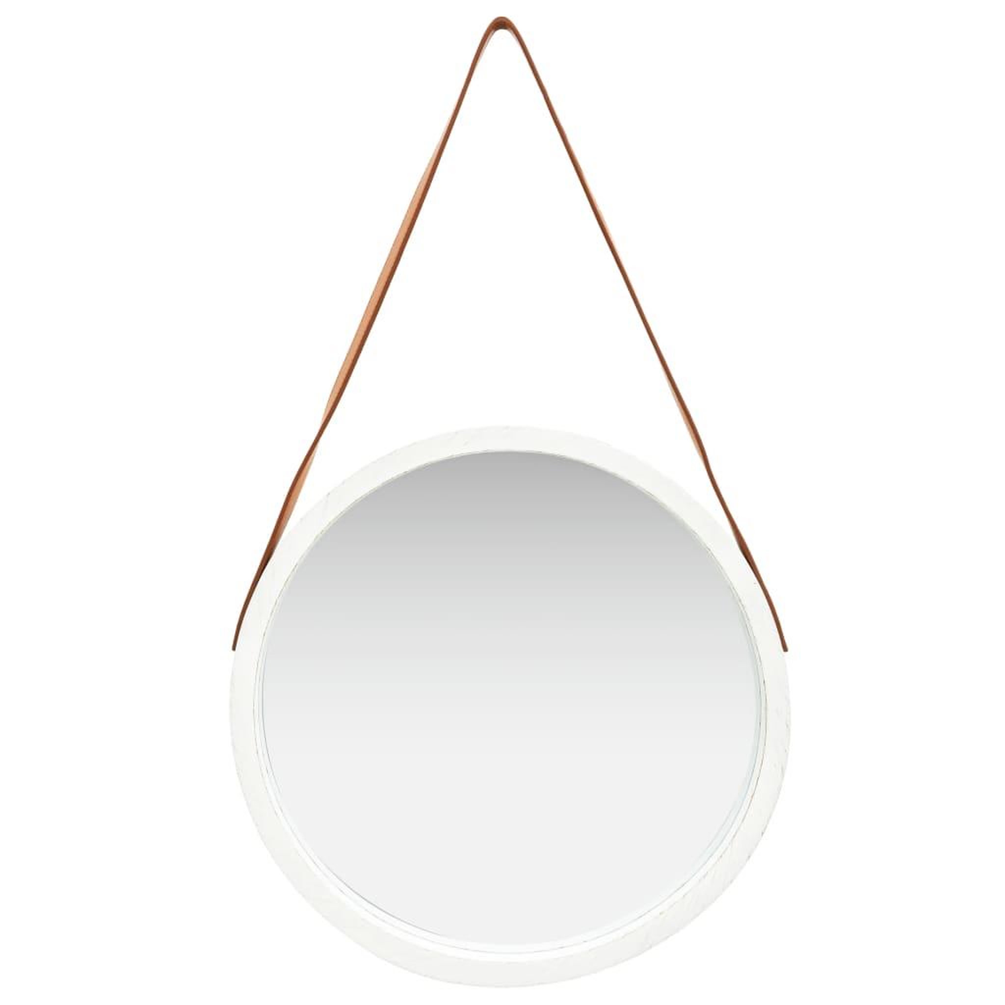 Voir la diapositive 2 : VIDAXL Miroir mural avec sangle 50 cm Blanc