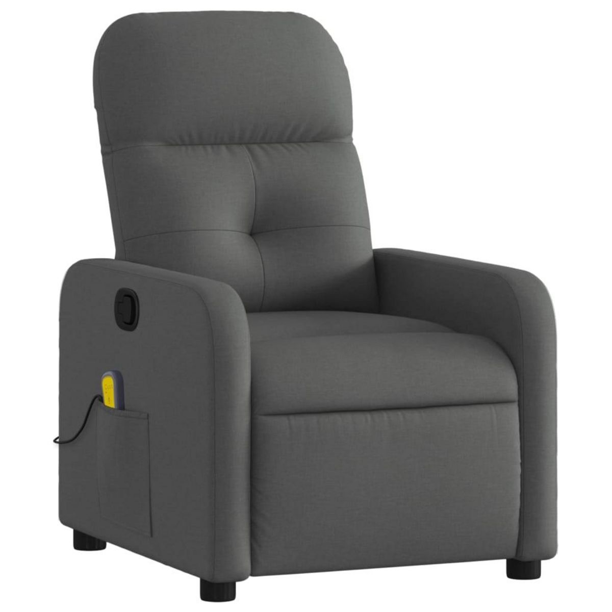VIDAXL Fauteuil de massage inclinable Gris fonce Tissu