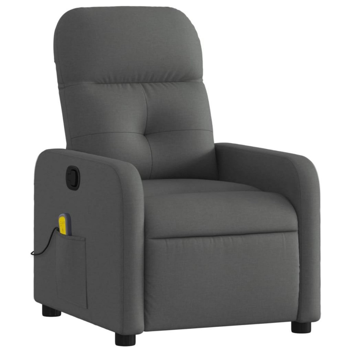 VIDAXL Fauteuil de massage inclinable Gris fonce Tissu