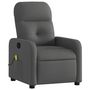 Voir la diapositive 3 : VIDAXL Fauteuil de massage inclinable Gris fonce Tissu