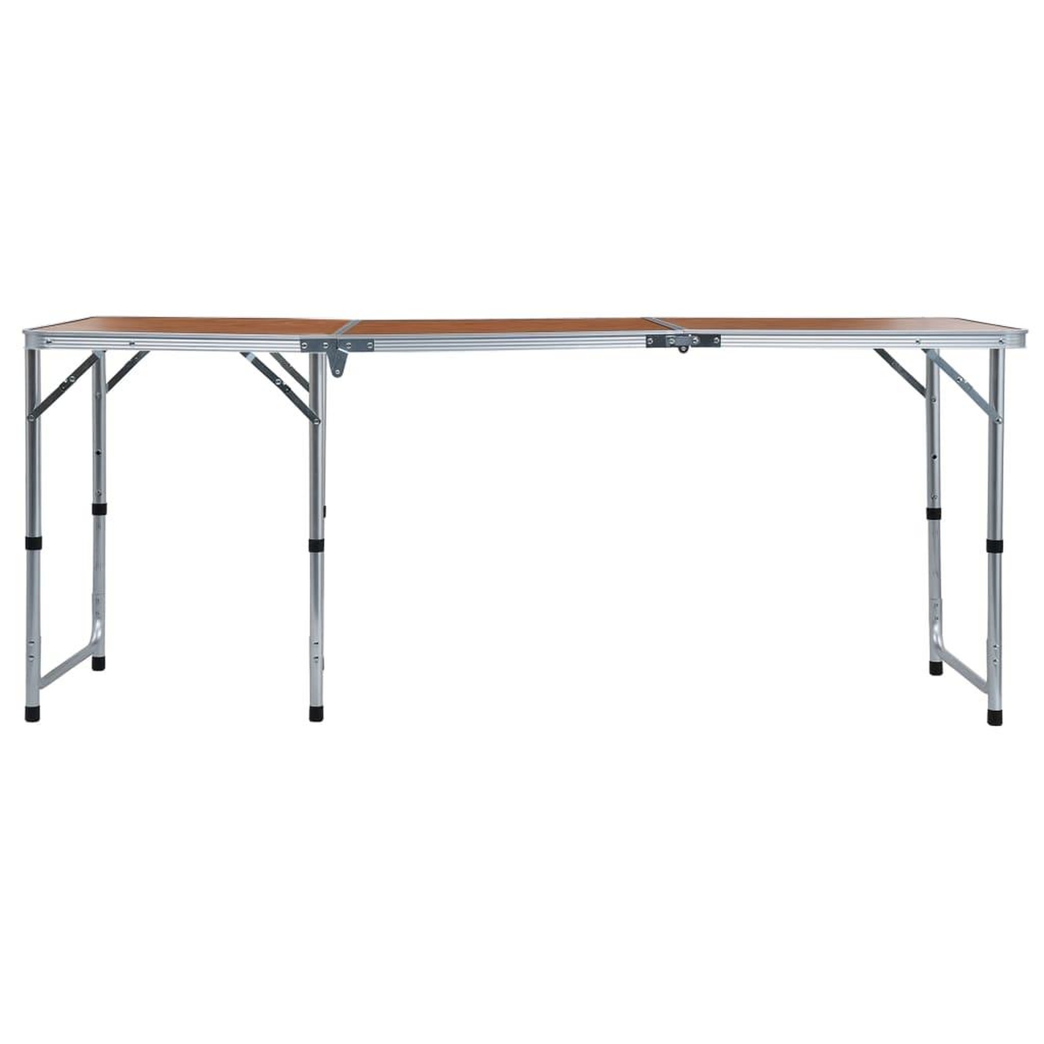 Voir la diapositive 3 : VIDAXL Table pliable de camping Aluminium 180x60 cm