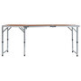 Voir la diapositive 3 : VIDAXL Table pliable de camping Aluminium 180x60 cm