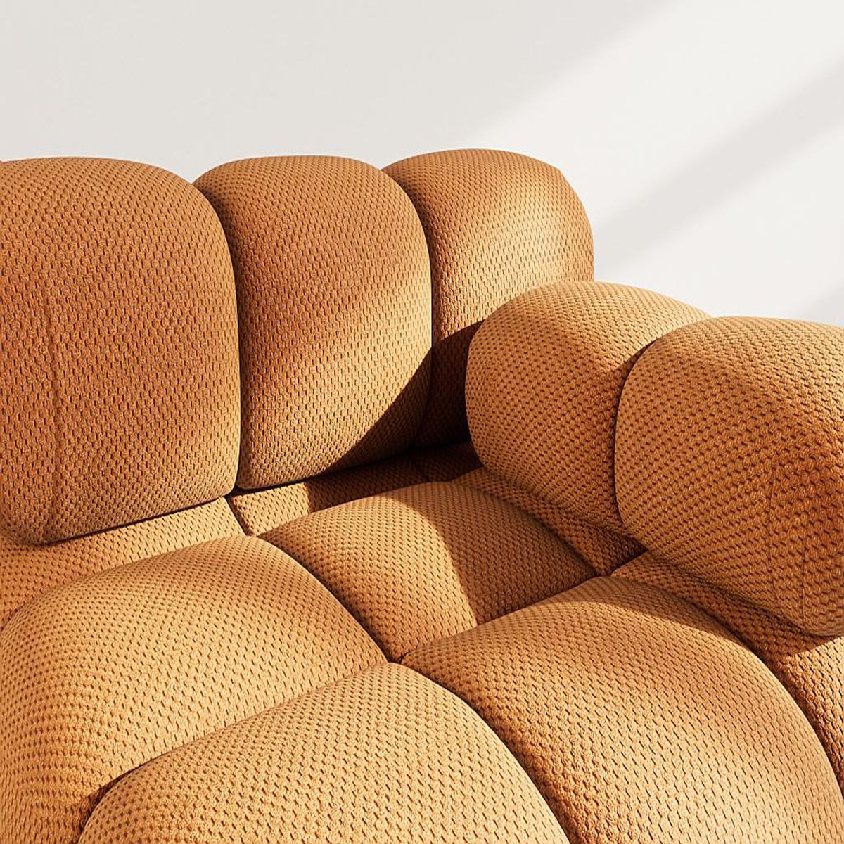 LISA DESIGN Ruby - module d'assise droit en velours texturé