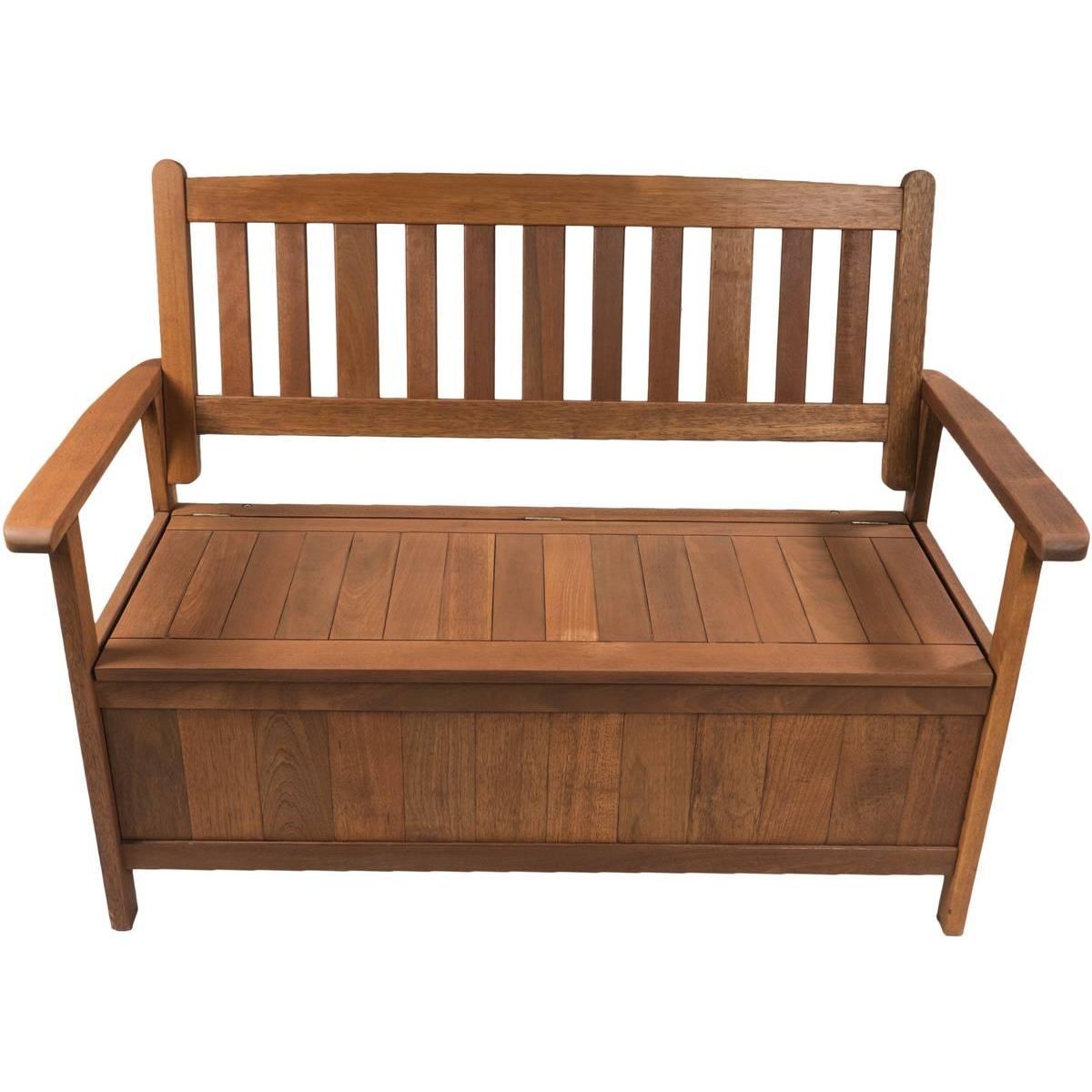 Habitat et Jardin Banc de jardin 2 places avec coffre  Manille  - Mapel en Bois - Marron