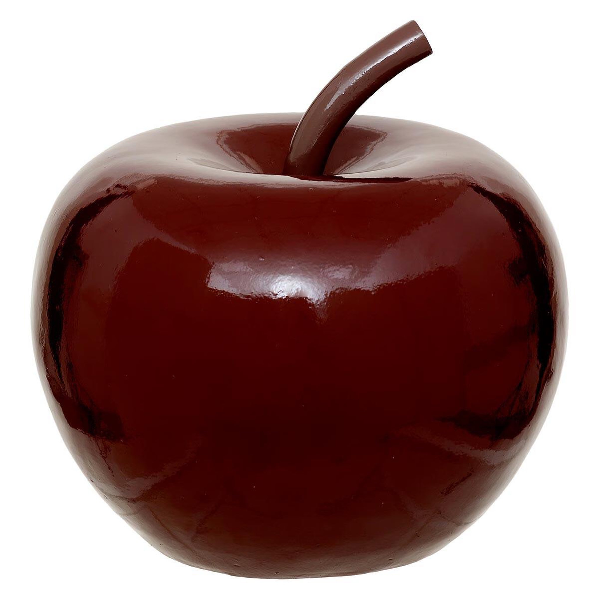ATMOSPHERA Pomme déco extérieur en résine  glossy  26cm rouge rubis