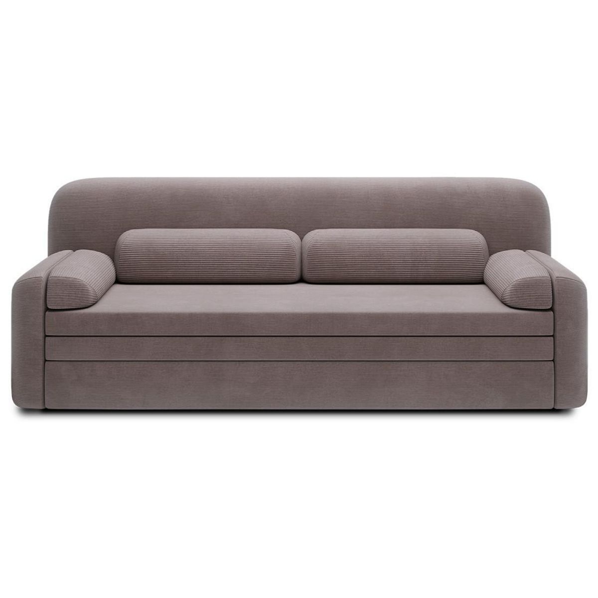 BEST MOBILIER Marius - canapé droit 3 places convertible avec coffre en velours côtelé