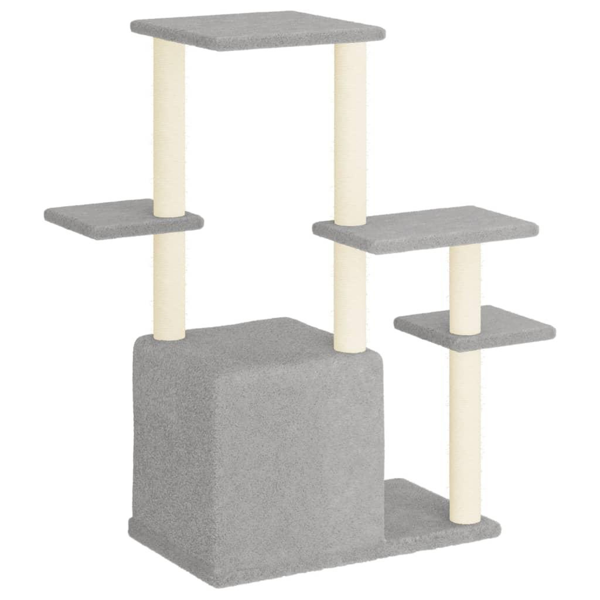 Voir la diapositive 5 : VIDAXL Arbre a chat avec griffoirs en sisal gris clair 97,5 cm