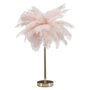 Voir la diapositive 1 : Paris Prix Lampe à Poser Imitation Plume  Palm  60cm Or & Rose