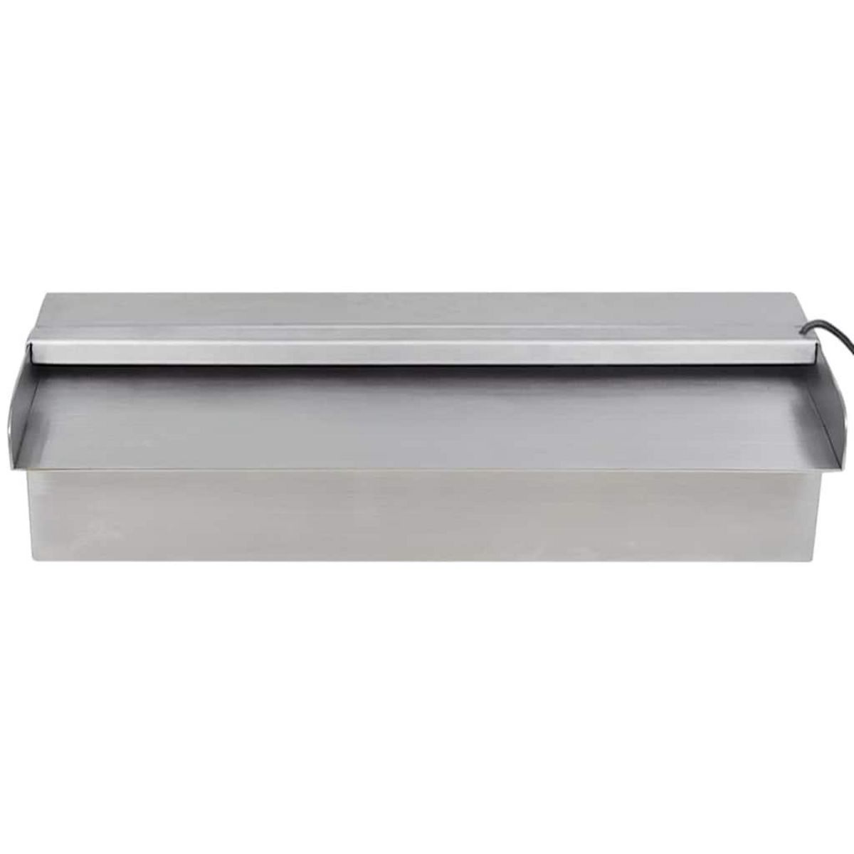 VIDAXL Fontaine rectangulaire de piscine avec LED Inox 30 cm
