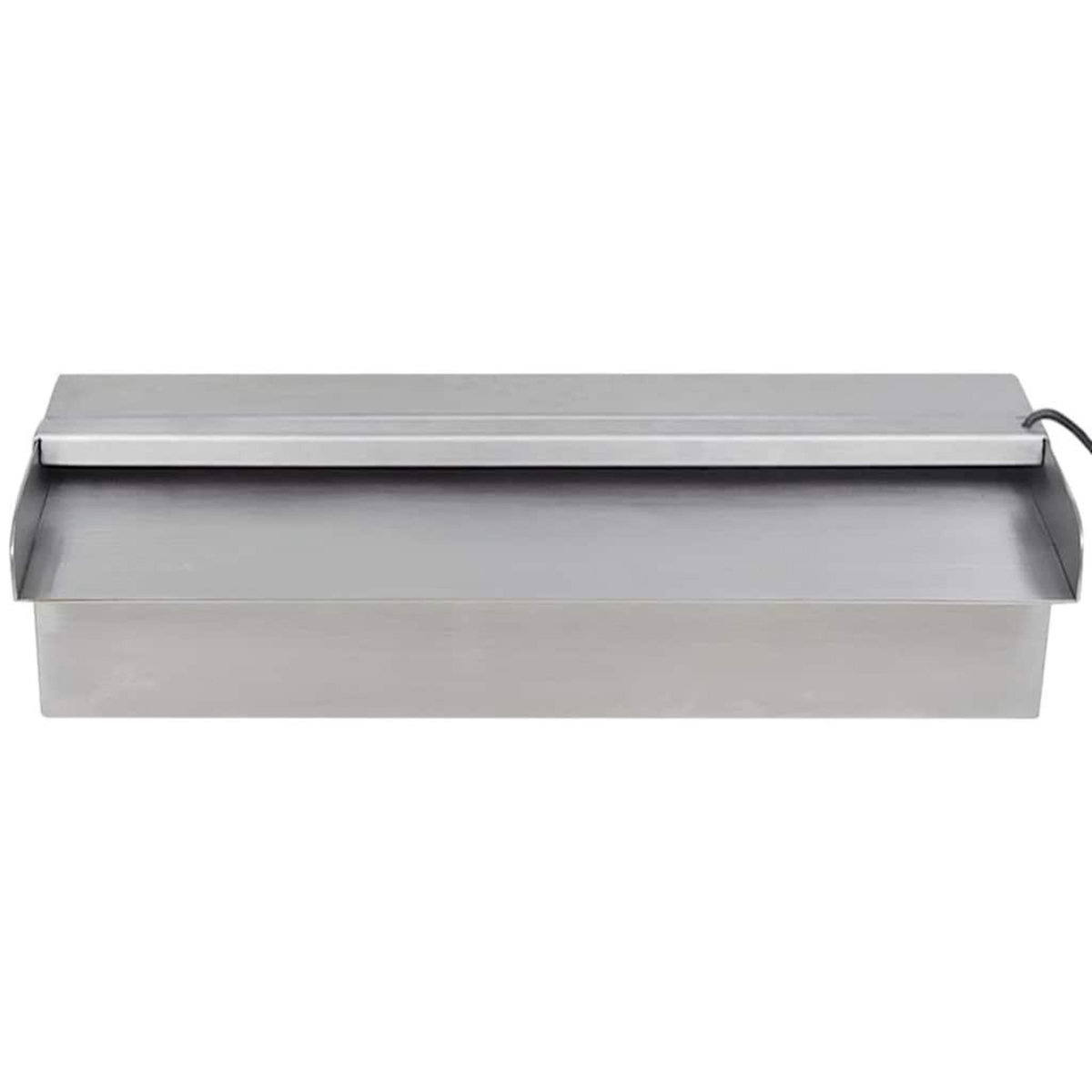 VIDAXL Fontaine rectangulaire de piscine avec LED Inox 30 cm