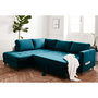 Voir la diapositive 3 : LISA DESIGN Anna - canapé d'angle gauche - 5 places - convertible - en velours