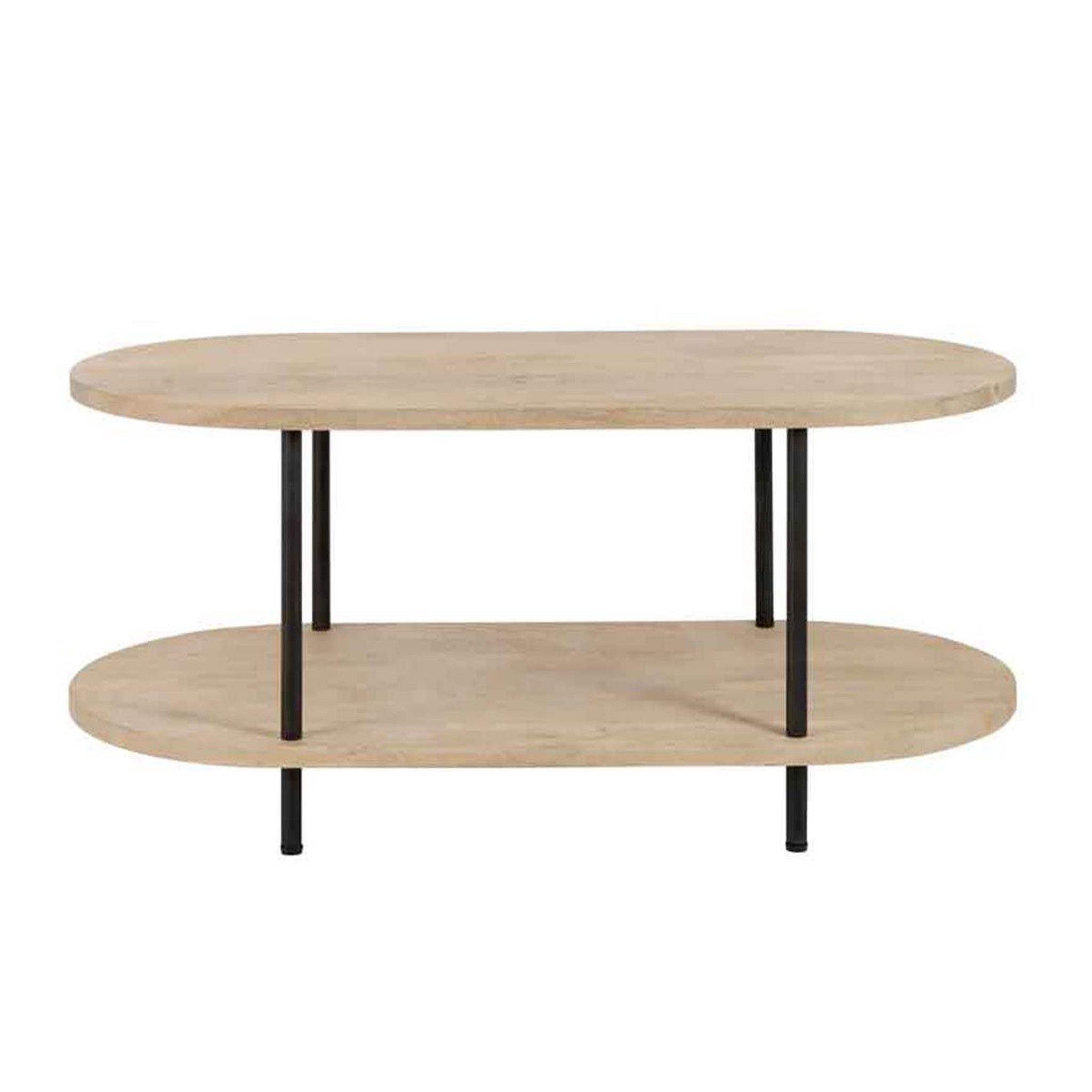 Voir la diapositive 2 : J-LINE Table basse 2 niveaux  eli  120cm naturel