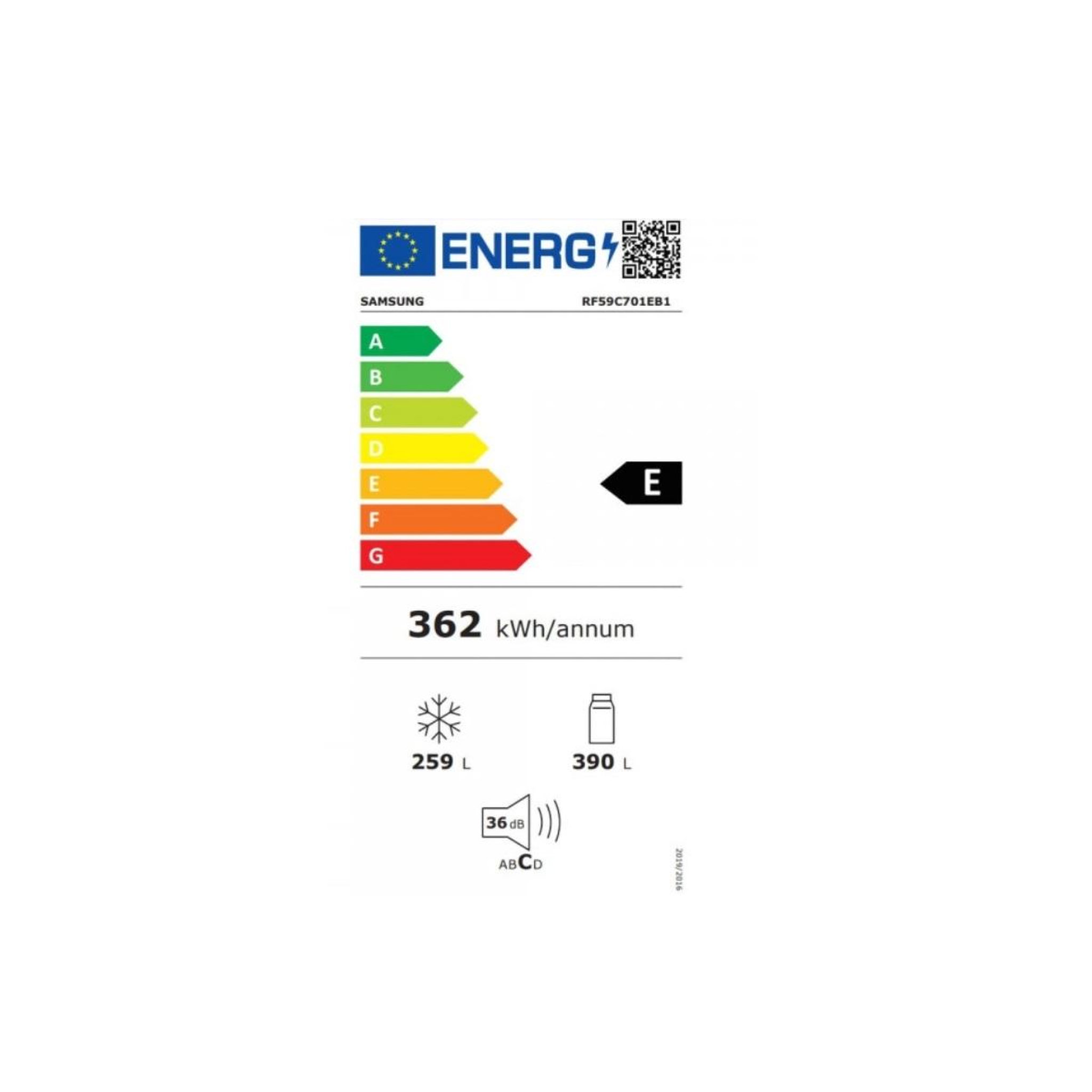 Voir la diapositive 2 : Samsung Réfrigérateur américain 91cm 649l froid ventilé - rf59c701eb1