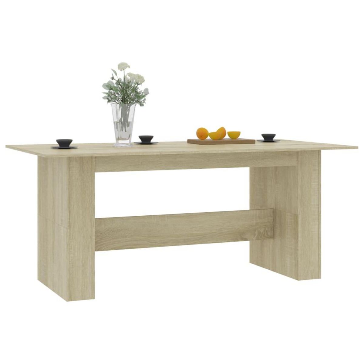 VIDAXL Table a manger Chene sonoma 180x90x76 cm Bois d'ingenierie