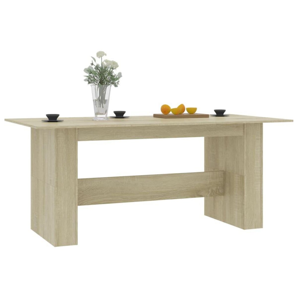 VIDAXL Table a manger Chene sonoma 180x90x76 cm Bois d'ingenierie