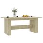 Voir la diapositive 3 : VIDAXL Table a manger Chene sonoma 180x90x76 cm Bois d'ingenierie