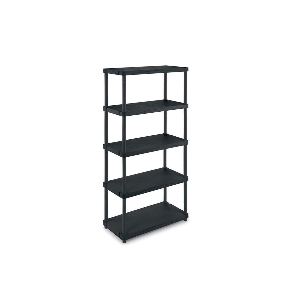 iTools Etagère résine noire 5 tablettes L61xP31xH172 cm Charge 30kg par tablette ITOOLS