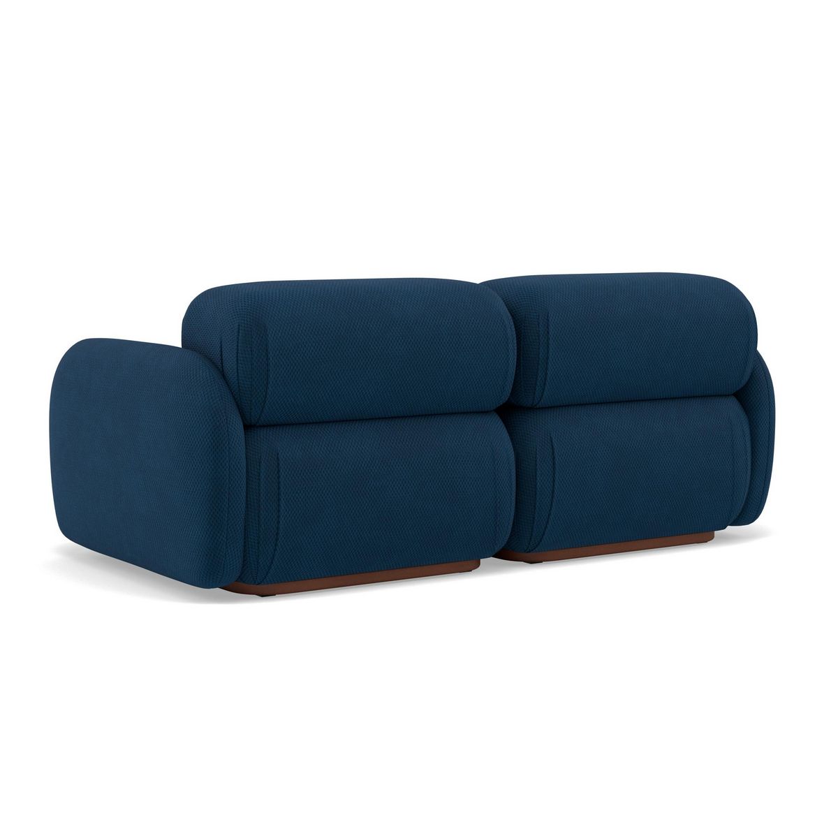 LISA DESIGN Penelope - canapé droit modulable 2 places en velours texturé