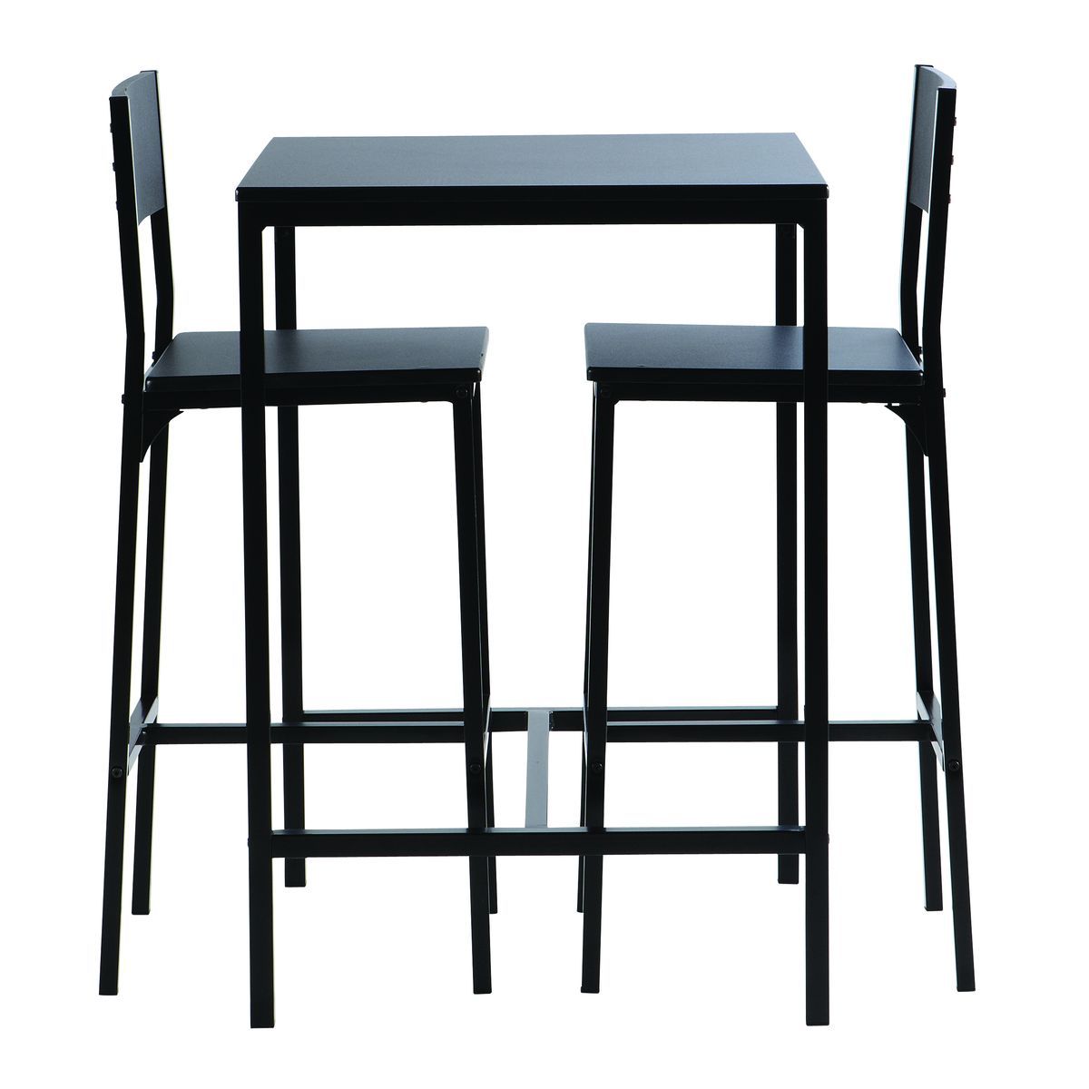 Set 1 table carrée + 2 chaises hautes L60 x P 60 x H87 cm BOOM