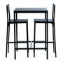 Voir la diapositive 1 : Set 1 table carrée + 2 chaises hautes L60 x P 60 x H87 cm BOOM