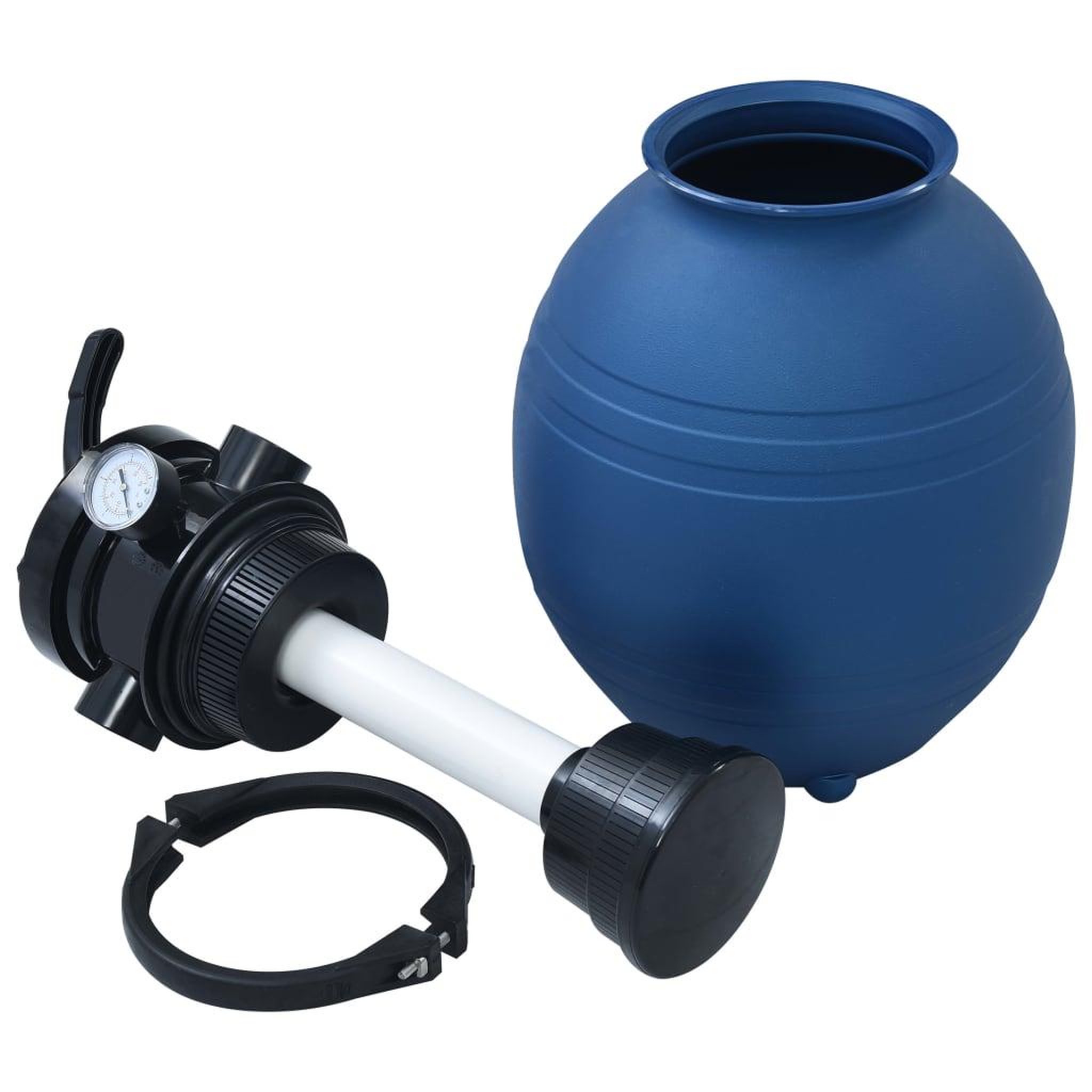 Voir la diapositive 4 : VIDAXL Filtre a sable pour piscine avec vanne 4 positions bleu 300 mm