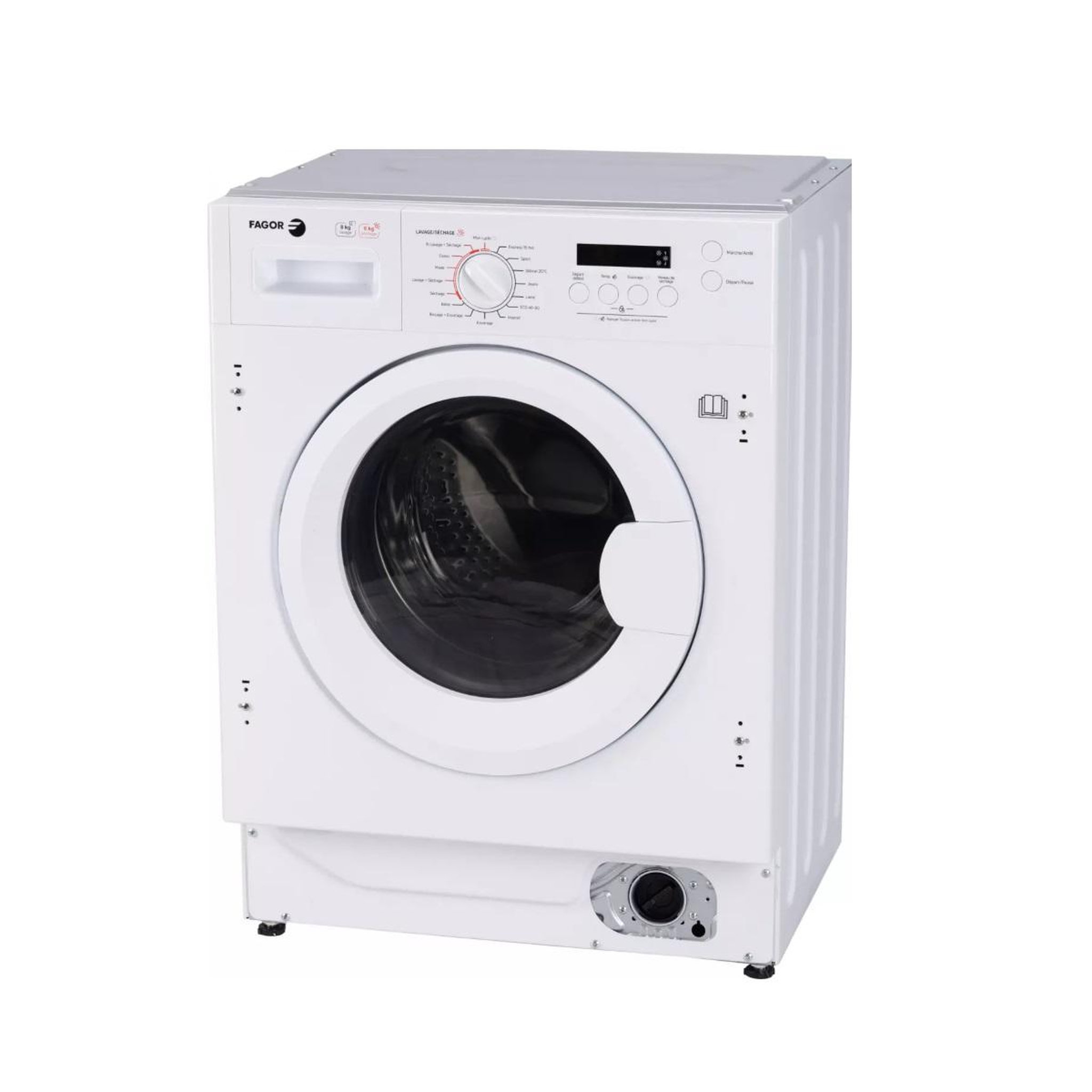 Voir la diapositive 6 : Fagor Lave-linge séchant intégrable 8/6kg 1400 tours/min - flsi8614bw