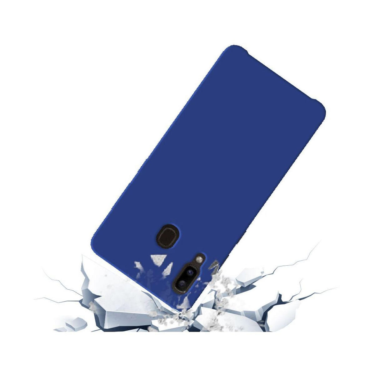 IBROZ Pack Honor 9x Coque Silicone bleu