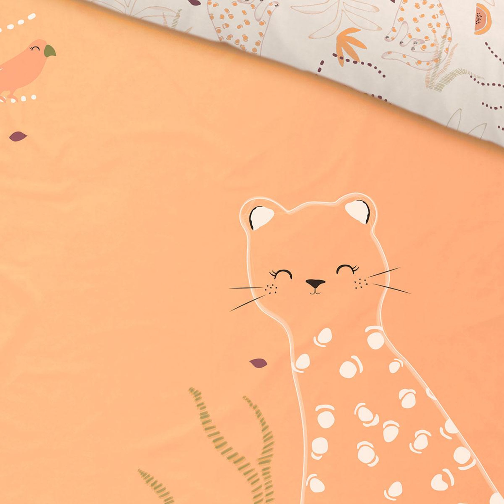 Voir la diapositive 3 : Petit Béguin Housse de couette enfant + taie d'oreiller Tchatcha