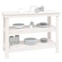 Voir la diapositive 4 : VIDAXL Banc de travail Blanc 110,5x50x80 cm Bois de pin massif