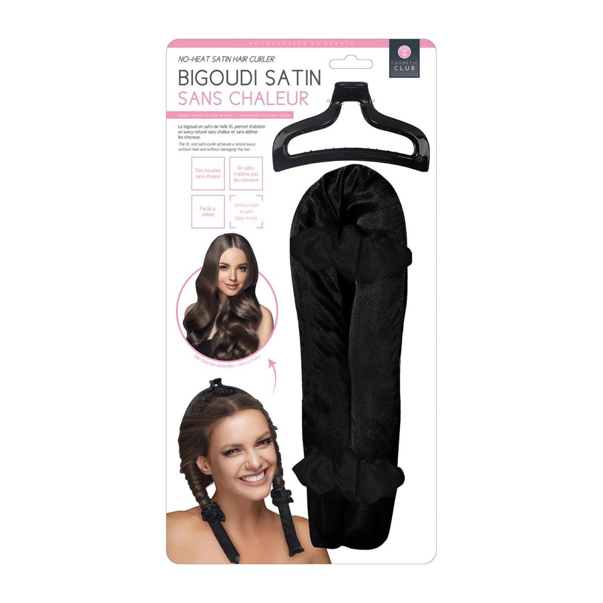 Voir la diapositive 5 : Cosmetic Club Bigoudi satin sans chaleur  xxl  95cm noir