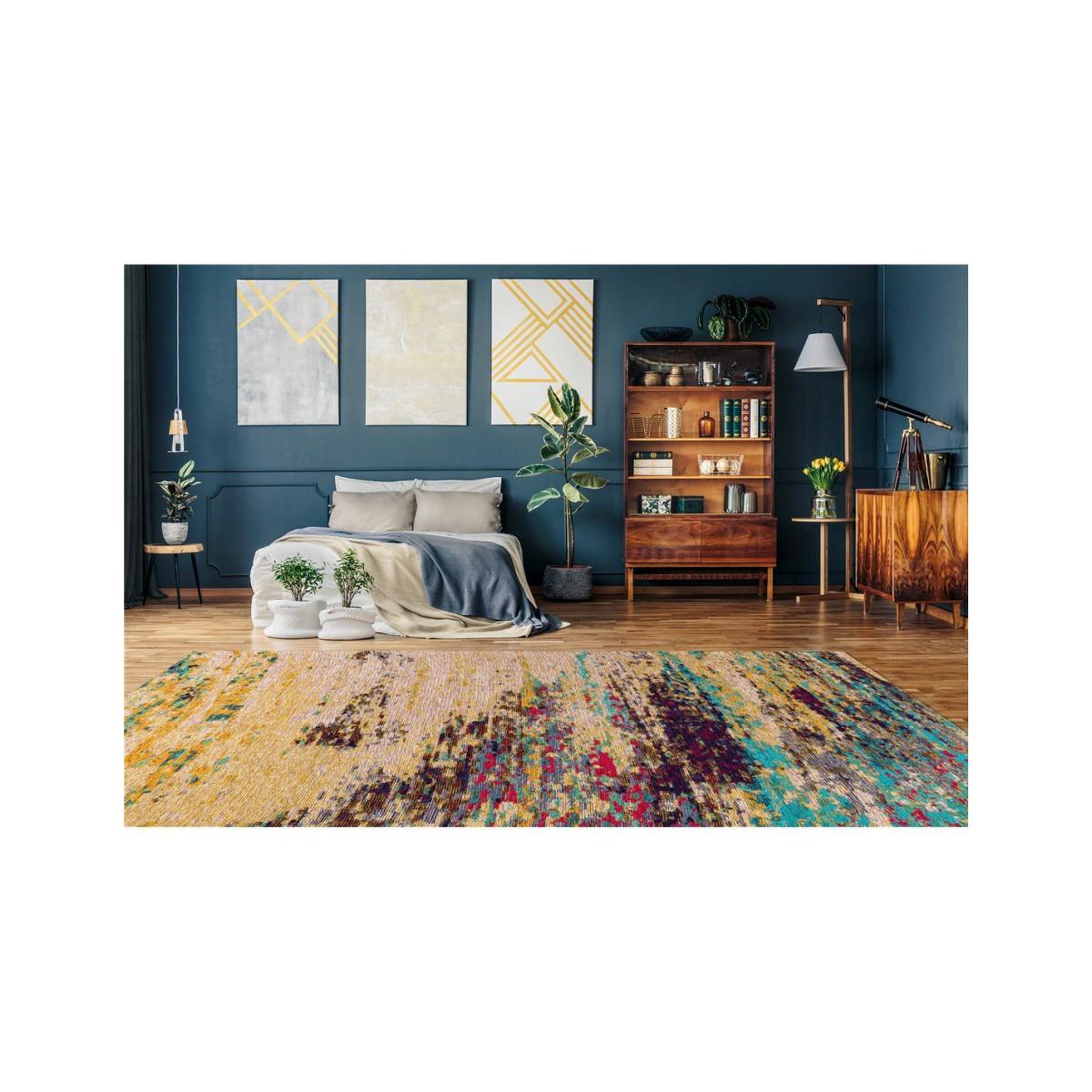 Voir la diapositive 3 : Paris Prix Tapis tissé imprimé à motifs  primavera ii  multicolore