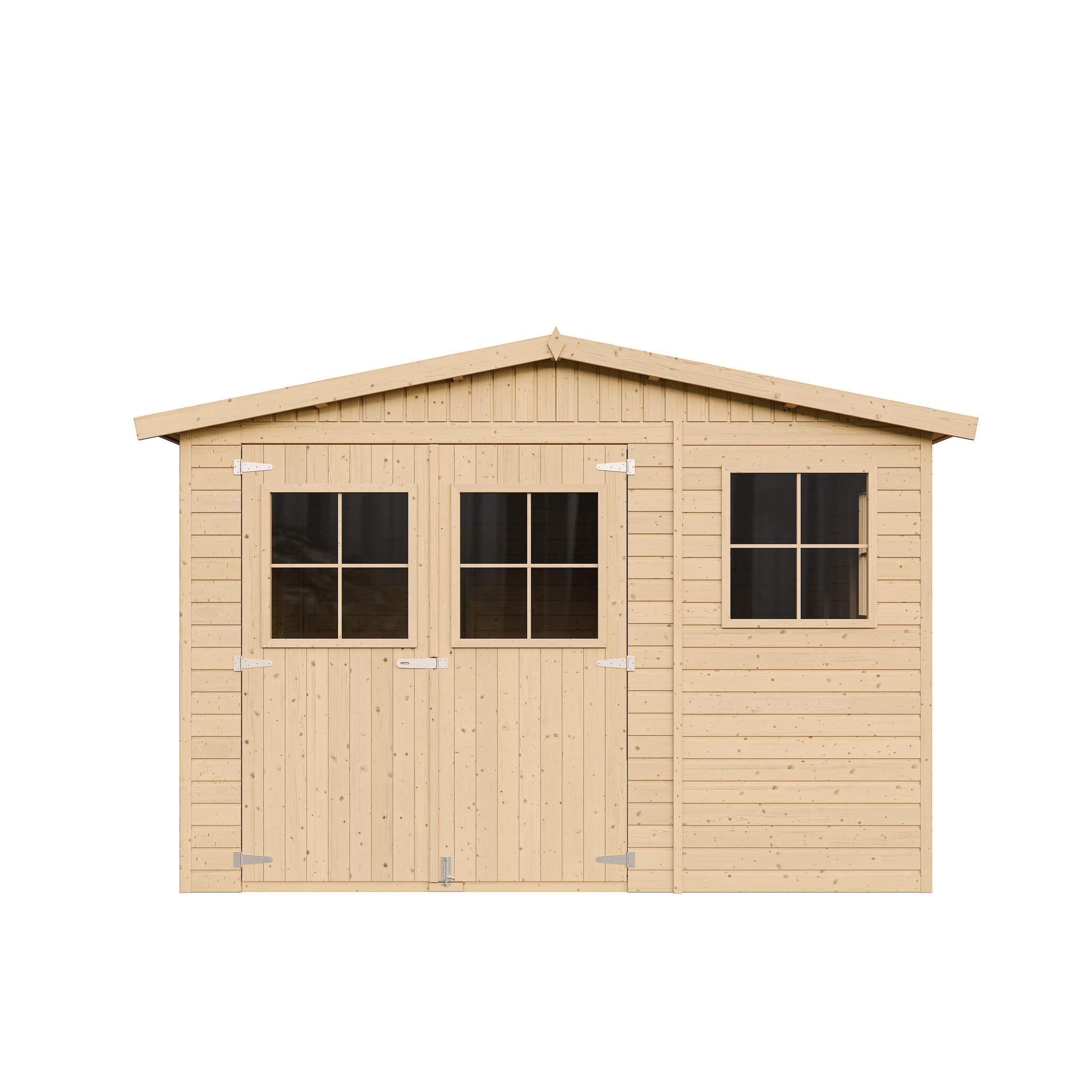 Voir la diapositive 2 : TIMBELA Abri de Jardin en Bois - H226x324x416 cm/12 m² M336