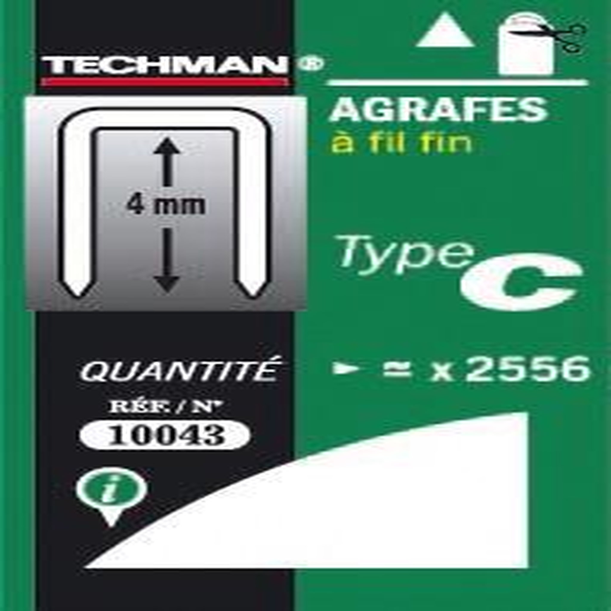 TECHMAN 5000 agrafes type C 6 mm