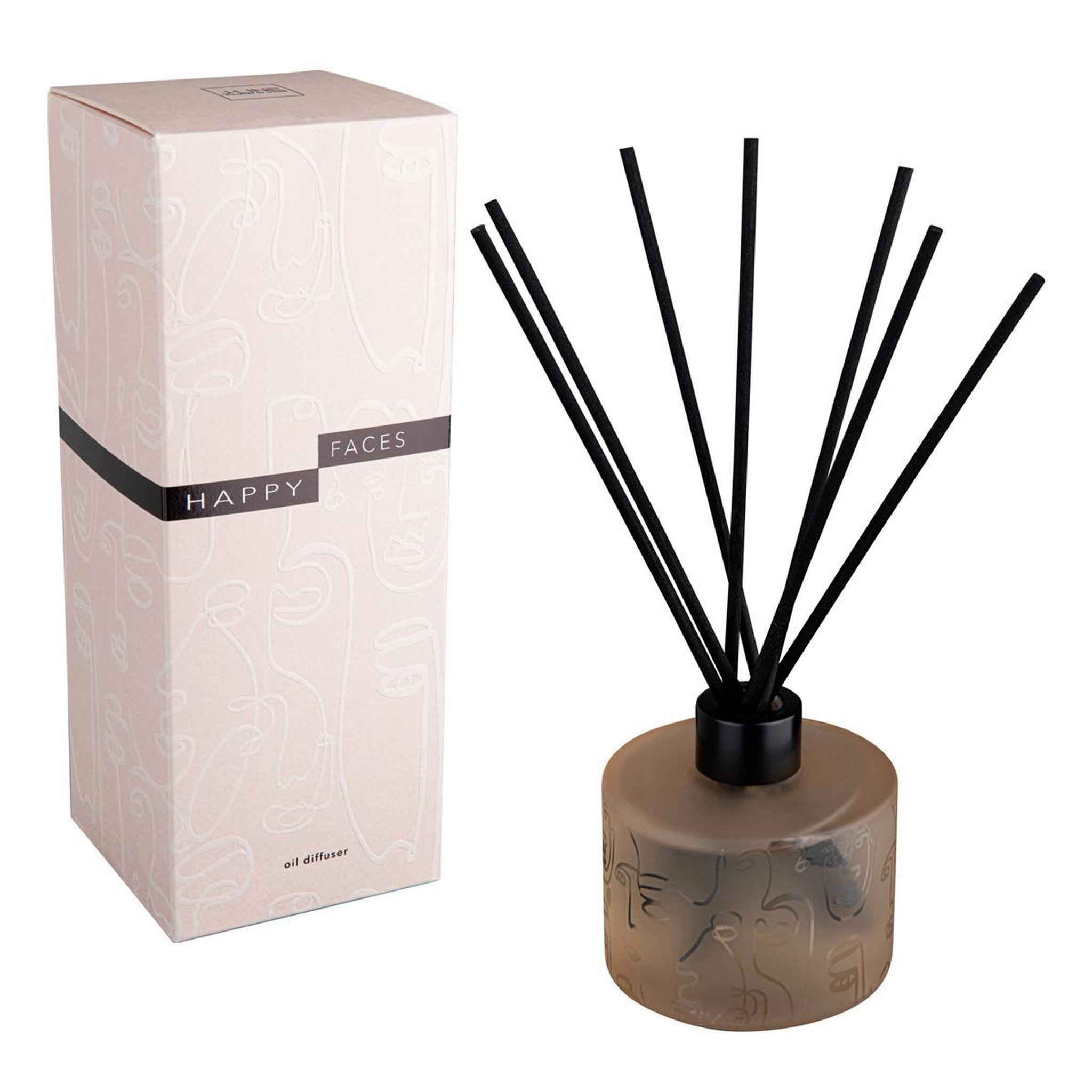 Voir la diapositive 1 : J-LINE Huile parfumée  happy faces  200ml mimosa & rose