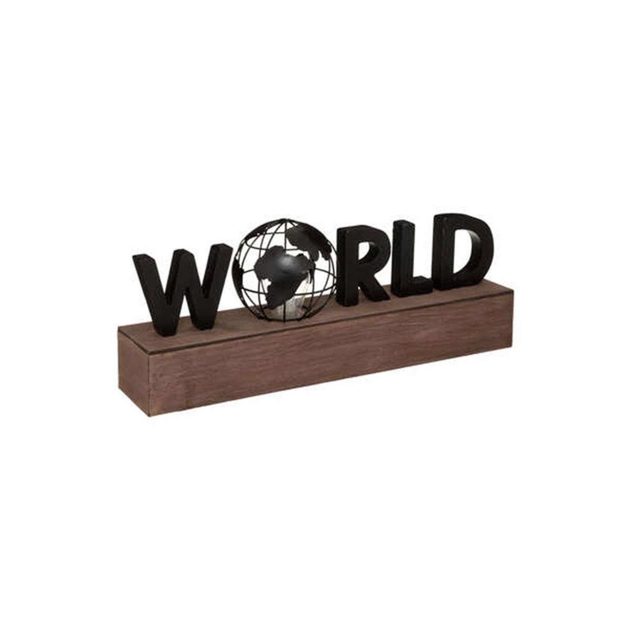 Voir la diapositive 1 : ATMOSPHERA Mot déco à poser led  word  38cm noir & marron