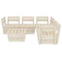 Voir la diapositive 3 : VIDAXL Salon de jardin palette 6 pcs Bois d'epicea impregne